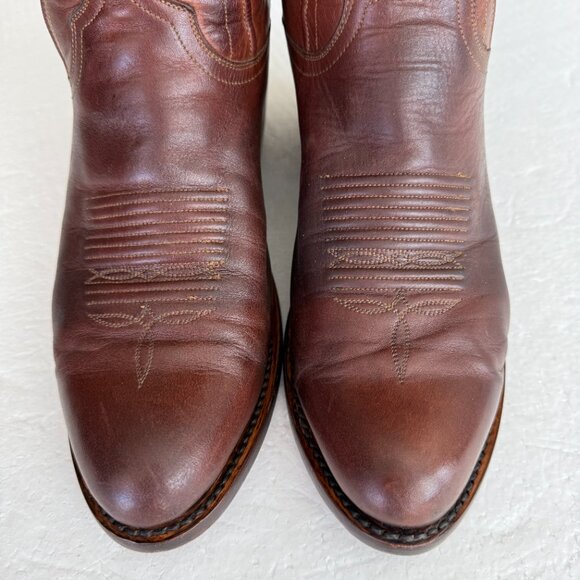 Size 9.5D-Lucchese N1596.R4 Mens Classics Ranch Hand Leather Boots Tan Burnished main image 5